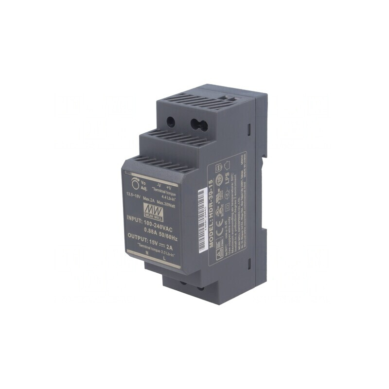 Alimentator pulsatoriu pentru șină DIN 30W 15VDC 2A | Electronic-mag.ro | Componente Electronice