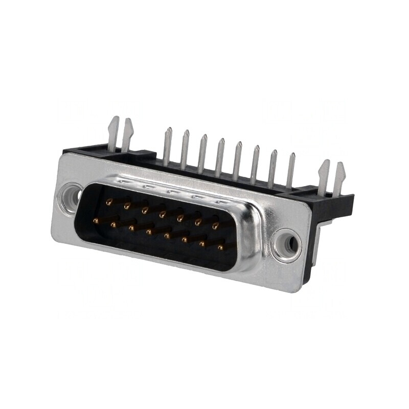 D-Sub 15-Pini Soclu Tată PCB 90° THT UNC 4-40 | Electronic-mag.ro | Componente Electronice D-Sub 15-Pini Soclu Tată PCB 90° THT UNC 4-40 | Electronic-mag.ro | Componente Electronice