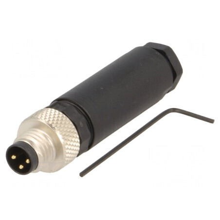 Conector M8 Tată 3 PIN Drept pe Cablu | Electronic-mag.ro | Componente Electronice