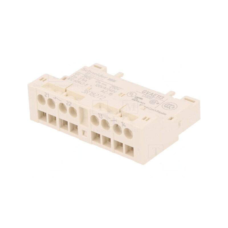 Contacte auxiliare NO NC frontală cu cleme cu șurub GVAE113 | Electronic-mag.ro | Componente Electronice