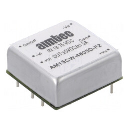 Convertor DC/DC 15W 18-75V la 5V/-5V AM15CW-4805D-FZ | Electronic-mag.ro | Componente Electronice
