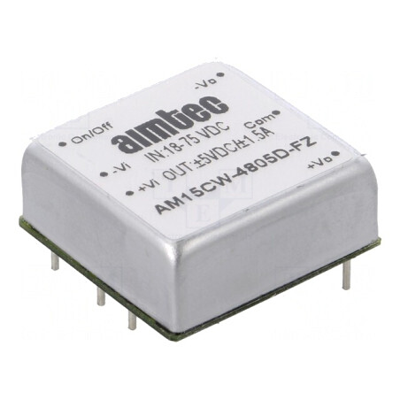 Convertor DC/DC 15W 18-75V la 5V/-5V AM15CW-4805D-FZ | Electronic-mag.ro | Componente Electronice