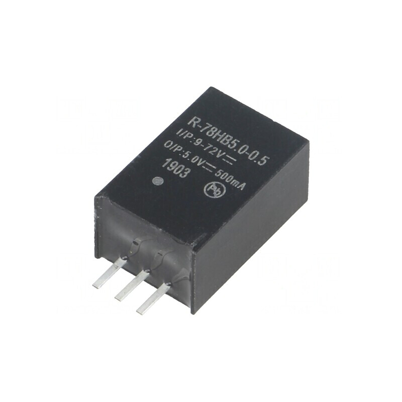 Convertor DC/DC 2.5W 9-72V la 5V 0.5A SIP3 | Electronic-mag.ro | Componente Electronice