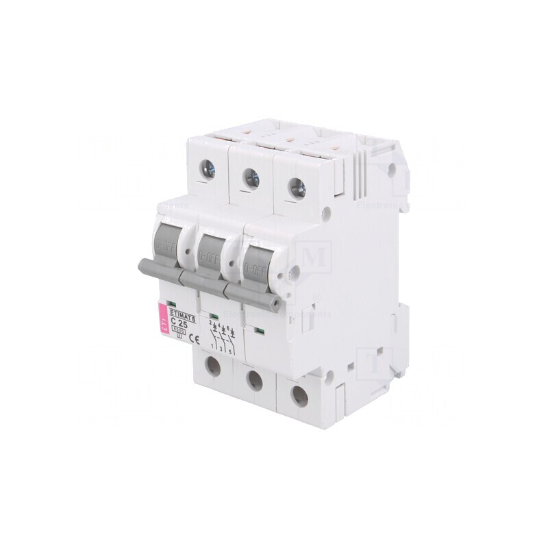 Siguranță Automată 25A 3 Poli 6kA | Electronic-mag.ro | Componente Electronice