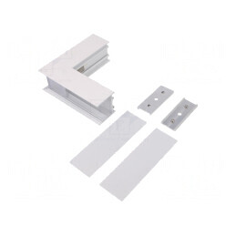 Conector Aluminiu Alb 270° VARIO30-02 | Electronic-mag.ro | Componente Electronice