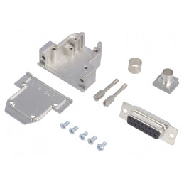 Mufă Mamă D-Sub 15 PIN Neagră pentru Lipire pe Cablu | Electronic-mag.ro | Componente Electronice
