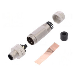 Mufă M12 8-PIN tată DeviceNet/CANopen IP67 pe cablu | Electronic-mag.ro | Componente Electronice