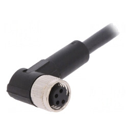 Cablu de conectare M8 4 pini unghi 5m 60VAC 4A PUR | Electronic-mag.ro | Componente Electronice