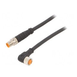 Cablu de conectare M8 4 pini 2m 50VAC 4A PUR | Electronic-mag.ro | Componente Electronice