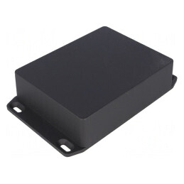 Carcasă universală neagră 94x119x34mm cu lame de fixare | Electronic-mag.ro | Componente Electronice
