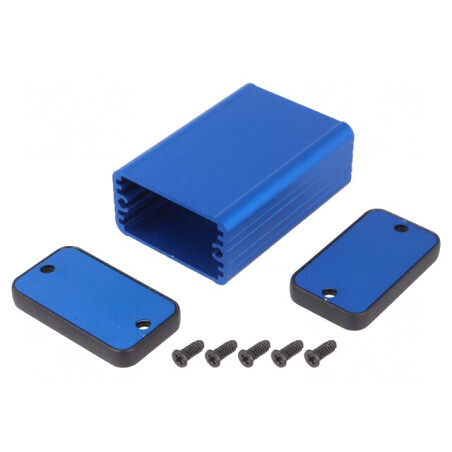 Carcasă Aluminiu Albastru 45x25x60mm | Electronic-mag.ro | Componente Electronice
