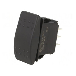 Comutator Basculant DP3T 20A/14VDC Negru IP56 | Electronic-mag.ro | Componente Electronice