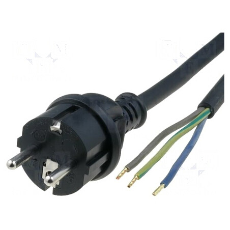 Cablu Alimentare 5m Negru 3x2,5mm2 | Electronic-mag.ro | Componente Electronice