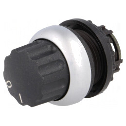 Comutator rotativ 22mm negru 2 poziții | Electronic-mag.ro | Componente Electronice