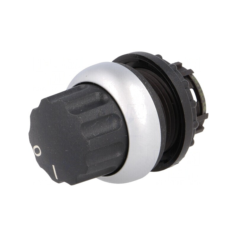 Comutator rotativ 22mm negru 2 poziții | Electronic-mag.ro | Componente Electronice