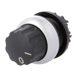 Comutator rotativ 22mm negru 2 poziții | Electronic-mag.ro | Componente Electronice