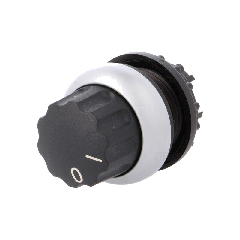 Comutator rotativ 22mm negru 2 poziții | Electronic-mag.ro | Componente Electronice