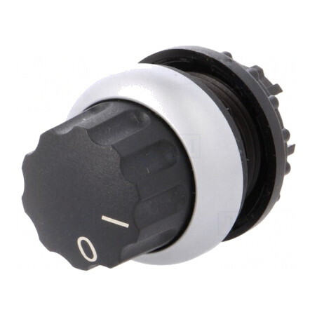 Comutator rotativ 22mm negru 2 poziții | Electronic-mag.ro | Componente Electronice