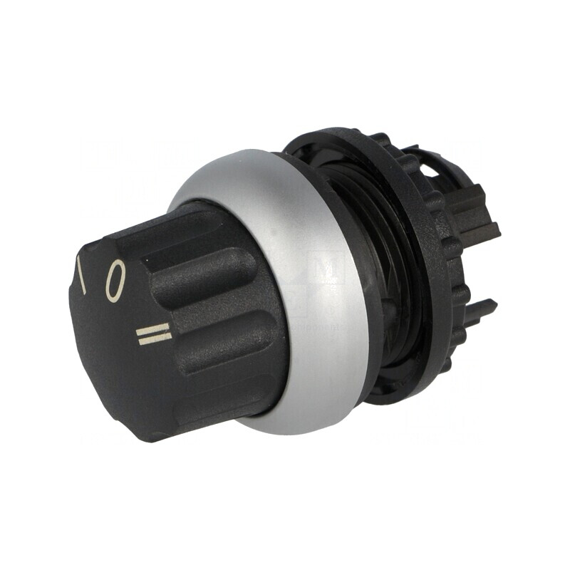 Comutator rotativ 22mm negru 3 poziții | Electronic-mag.ro | Componente Electronice