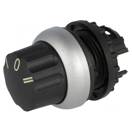 Comutator rotativ 22mm negru 3 poziții | Electronic-mag.ro | Componente Electronice