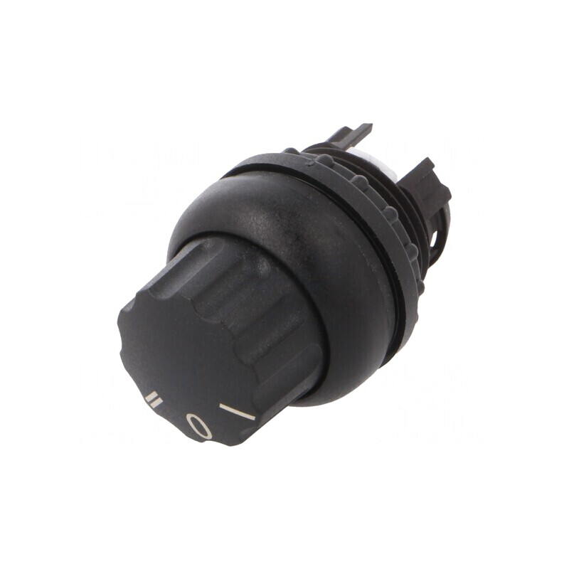 Comutator Rotativ 22mm Negru 3 Poziții | Electronic-mag.ro | Componente Electronice
