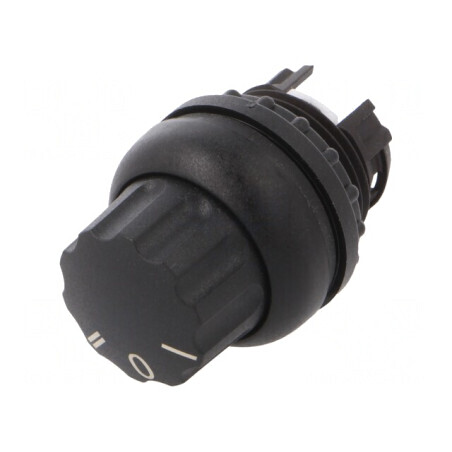 Comutator Rotativ 22mm Negru 3 Poziții | Electronic-mag.ro | Componente Electronice