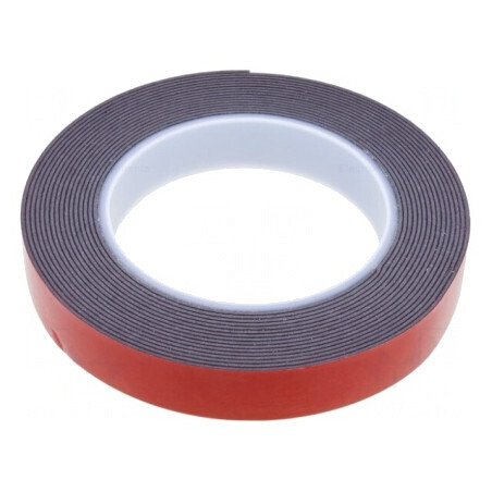 Bandă adezivă dublă acrilică neagră 19mm x 5m | Electronic-mag.ro | Componente Electronice