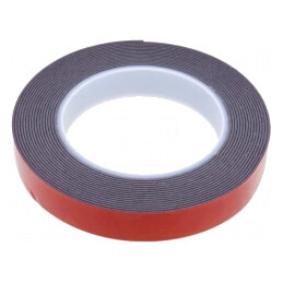 Bandă adezivă dublă acrilică neagră 19mm x 5m | Electronic-mag.ro | Componente Electronice