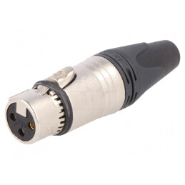 Mufă XLR Mamă 3 PIN pentru Cablu 20AWG EMC/EMI | Electronic-mag.ro | Componente Electronice