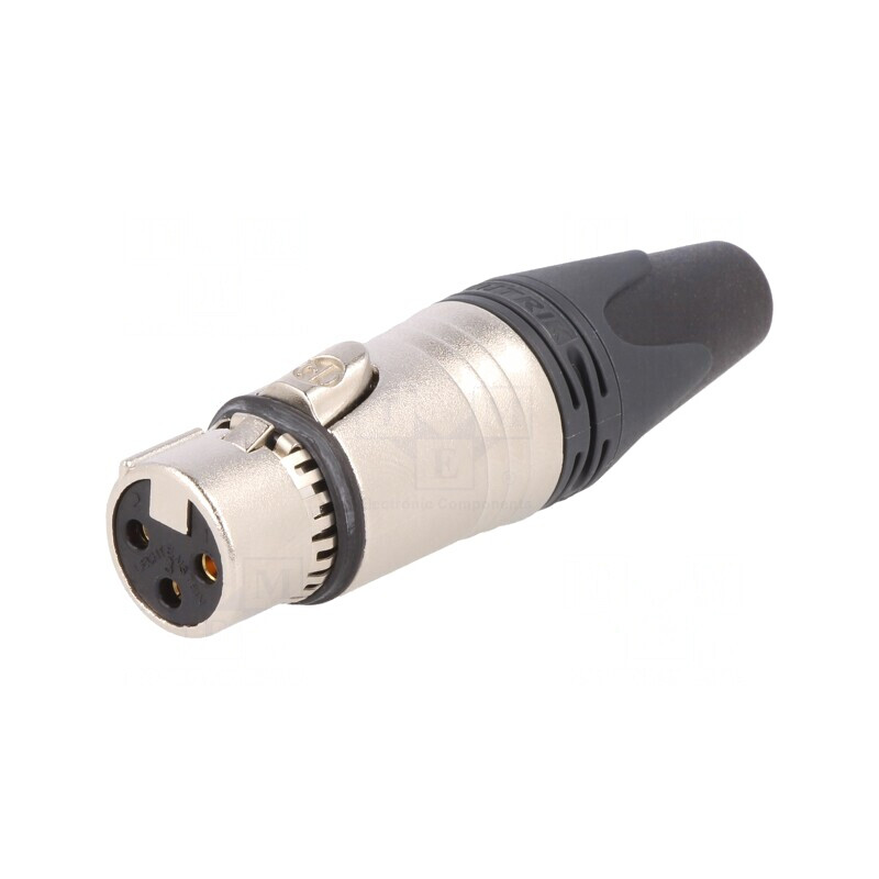 Mufă XLR Mamă 3 PIN pentru Cablu 20AWG EMC/EMI | Electronic-mag.ro | Componente Electronice