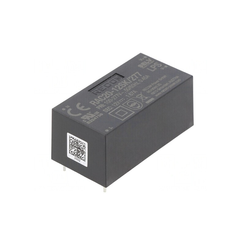 Convertor AC/DC 20W 12VDC | Electronic-mag.ro | Componente Electronice