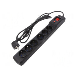 Prelungitor 6 Prize cu Protecție la Supratensiune 10A | Electronic-mag.ro | Componente Electronice