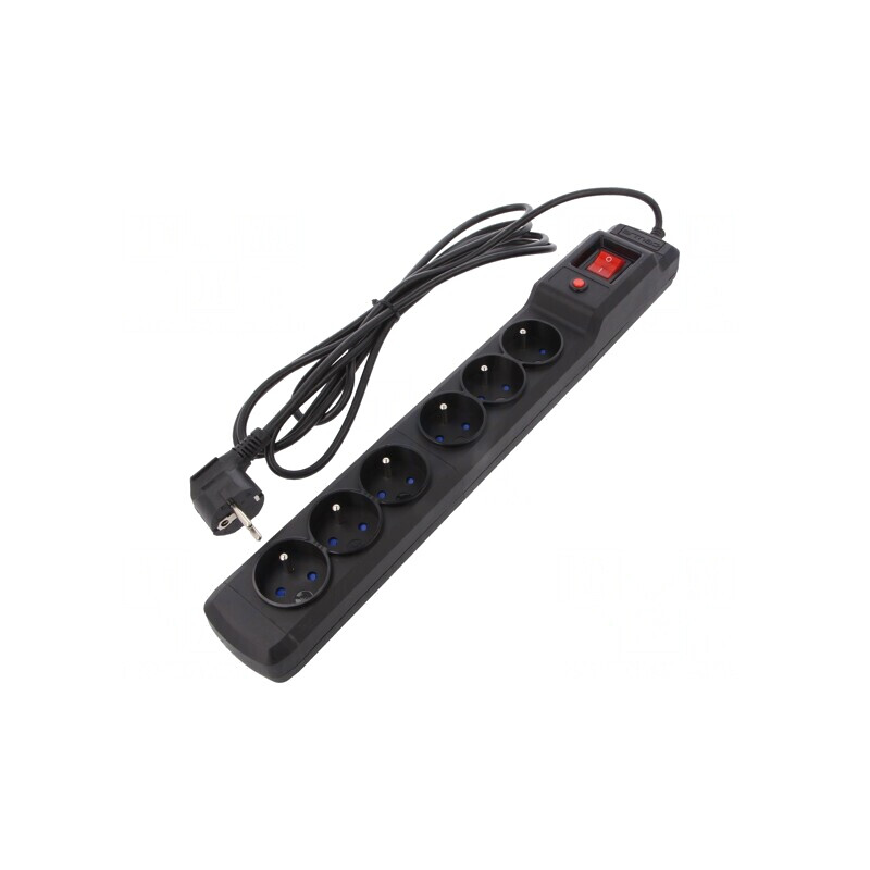 Prelungitor 6 Prize cu Protecție la Supratensiune 10A | Electronic-mag.ro | Componente Electronice