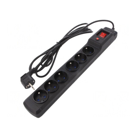 Prelungitor 6 Prize cu Protecție la Supratensiune 10A | Electronic-mag.ro | Componente Electronice