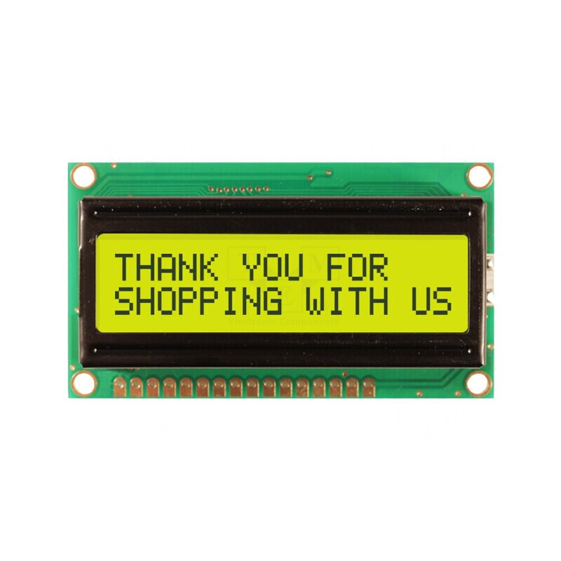 Afișaj LCD alfanumeric 16x2 galben-verde LED | Electronic-mag.ro | Componente Electronice Afișaj LCD alfanumeric 16x2 galben-verde LED | Electronic-mag.ro | Componente Electronice
