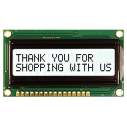 Afișaj LCD Alfanumeric 16x2 LED Alb | Electronic-mag.ro | Componente Electronice