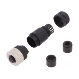 Mufă M12 5-Pin DeviceNet/CANopen IP65 Mamă pe Cablu | Electronic-mag.ro | Componente Electronice