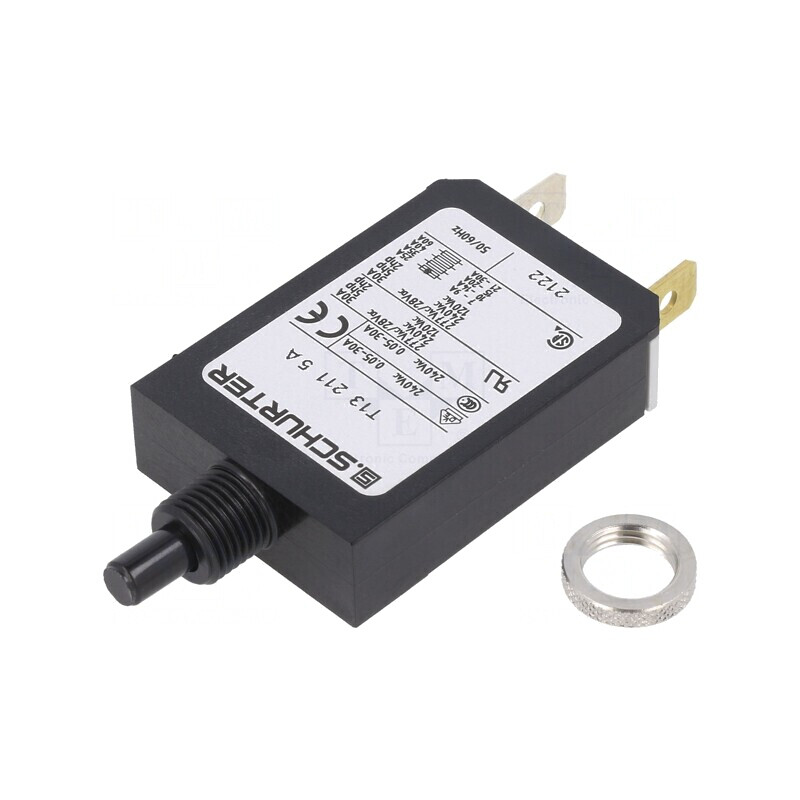 Întrerupător de Supracurent 240VAC 28VDC 5A SPST Poli 1 | Electronic-mag.ro | Componente Electronice
