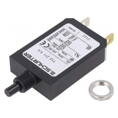 Întrerupător de Supracurent 240VAC 28VDC 5A SPST Poli 1 | Electronic-mag.ro | Componente Electronice
