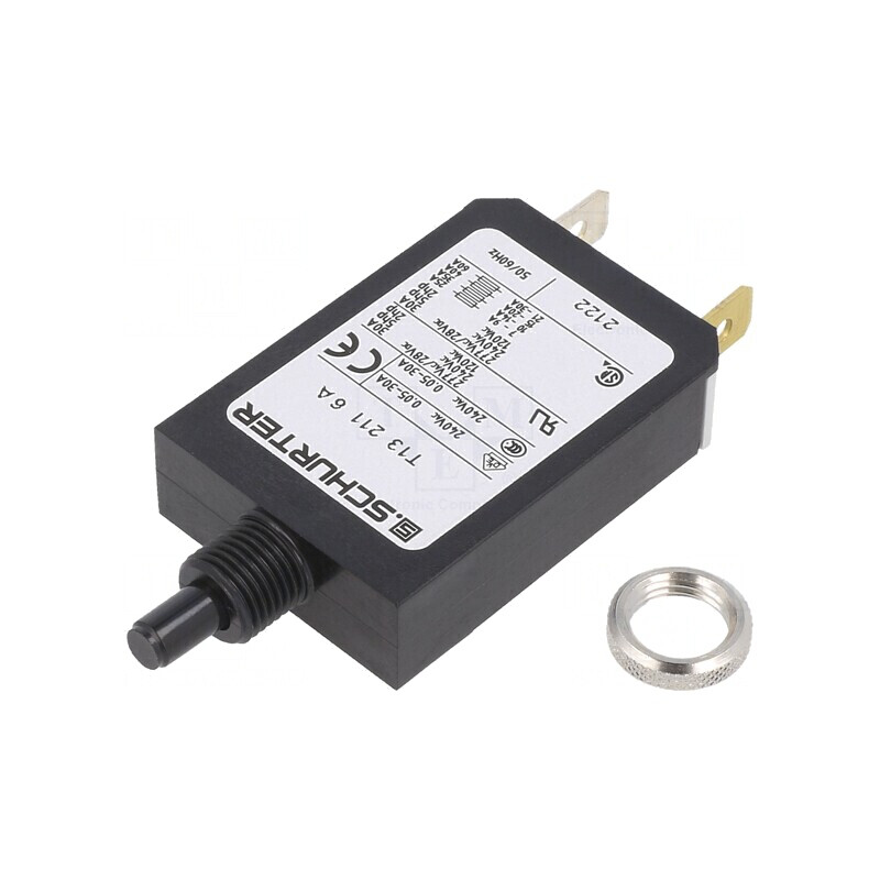 Întrerupător de supracurent 6A 240VAC 28VDC SPST | Electronic-mag.ro | Componente Electronice