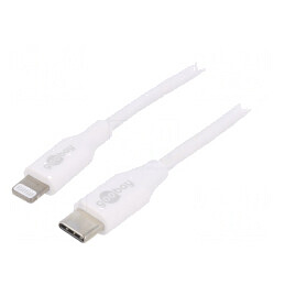 Cablu USB-C la Lightning 1m Alb 87W | Electronic-mag.ro | Componente Electronice