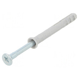 Plastic Anchor with Screw 5x40mm Zinc-Plated Steel 100pcs | Electronic-mag.ro | Componente Electronice