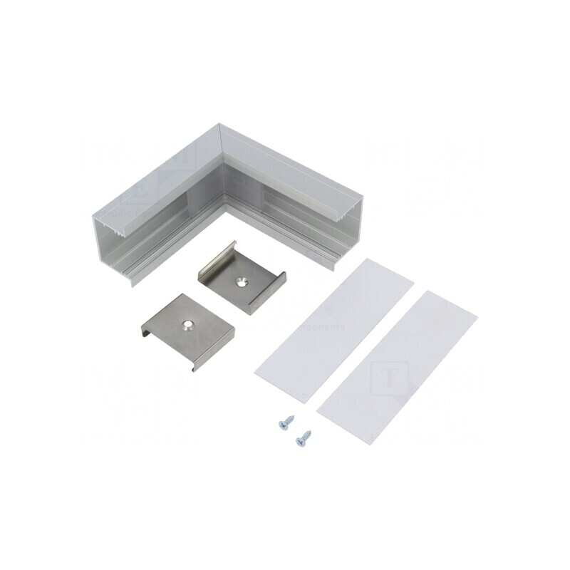 Conector 90° Aluminiu Anodat Argintiu VARIO30-07 | Electronic-mag.ro | Componente Electronice