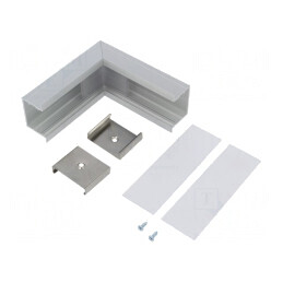 Conector 90° Aluminiu Anodat Argintiu VARIO30-07 | Electronic-mag.ro | Componente Electronice