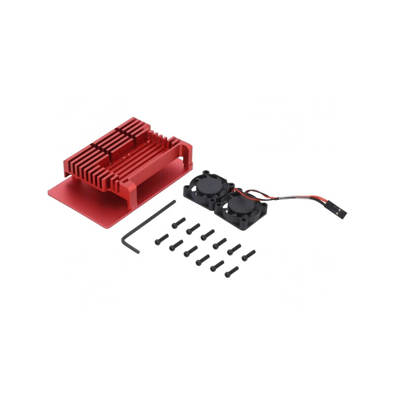 Carcasă aluminiu roșu pentru Raspberry Pi 4 B | Electronic-mag.ro | Componente Electronice Carcasă aluminiu roșu pentru Raspberry Pi 4 B | Electronic-mag.ro | Componente Electronice