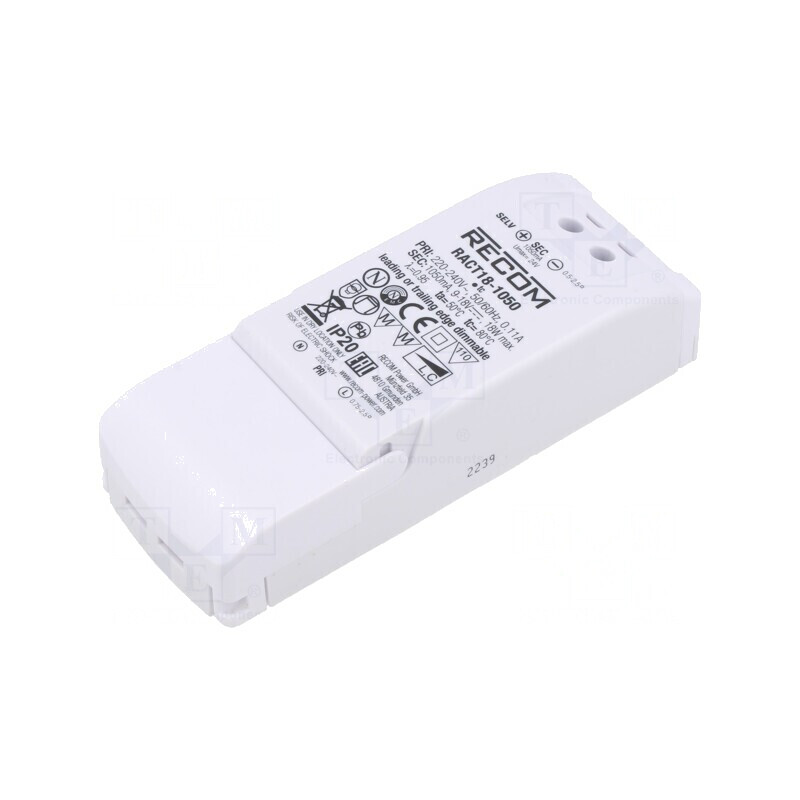Alimentator LED 18W 9-18VDC 1050mA | Electronic-mag.ro | Componente Electronice Alimentator LED 18W 9-18VDC 1050mA | Electronic-mag.ro | Componente Electronice