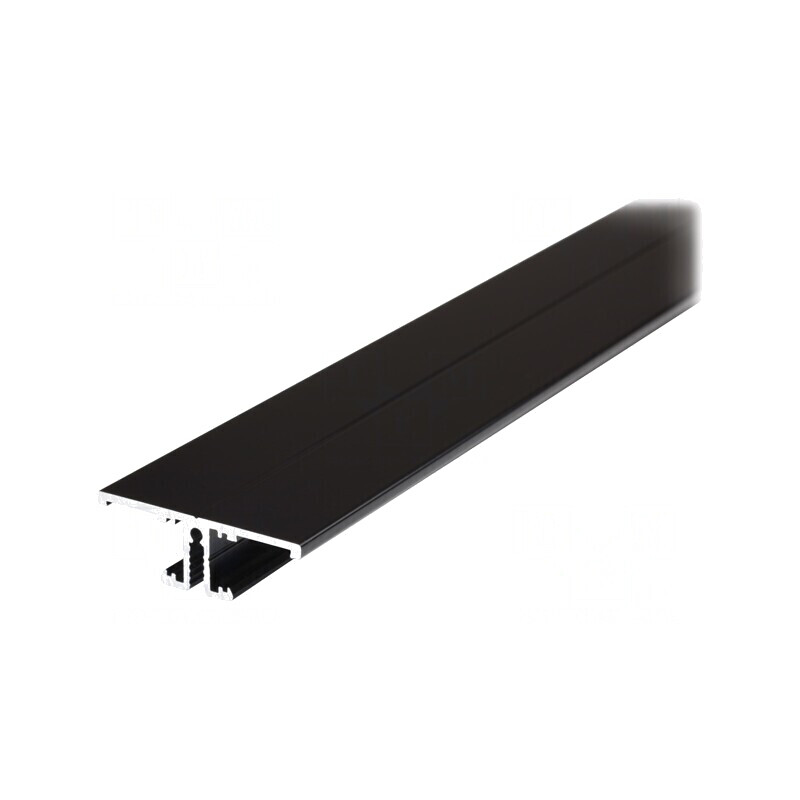 Profil aluminiu negru 2m pentru module LED | Electronic-mag.ro | Componente Electronice