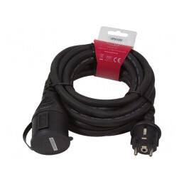 Prelungitor Alimentare Negru 5m 16A | Electronic-mag.ro | Componente Electronice