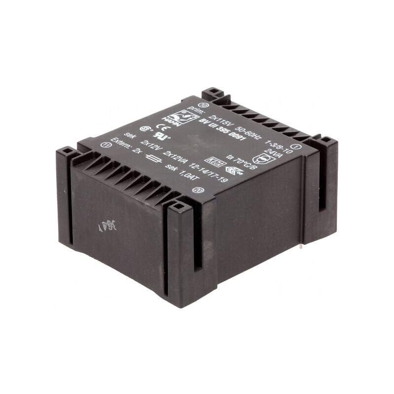Transformator încapsulat 24VA 115V 12V 1A PCB | Electronic-mag.ro | Componente Electronice