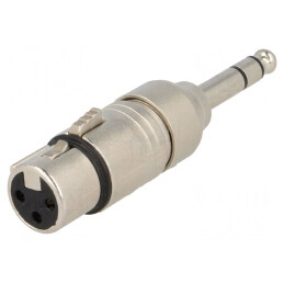 Adaptor | Jack 6,3mm mufă,XLR tip feminin | stereo | PIN: 3 | NA3FP